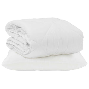 Duvet Estivo con cuscino 2 pcs Bianco Microfibra 3376487