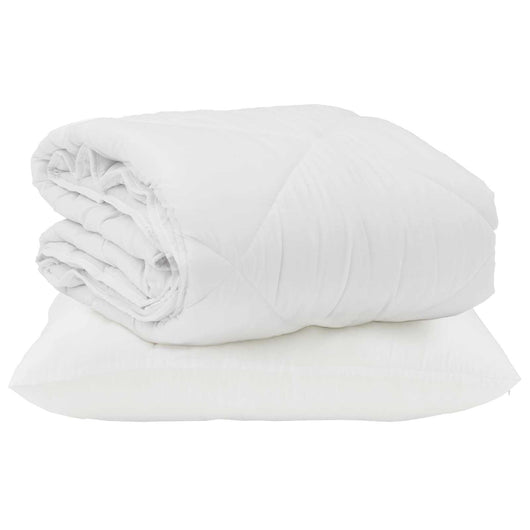 Duvet Estivo con cuscino 2 pcs Bianco Microfibra 3376487