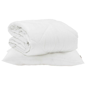 Duvet Estivo con cuscino 2 pcs Bianco Microfibra 3376489