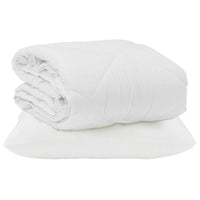 Duvet Estivo con cuscino 2 pcs Bianco Microfibra 3376494