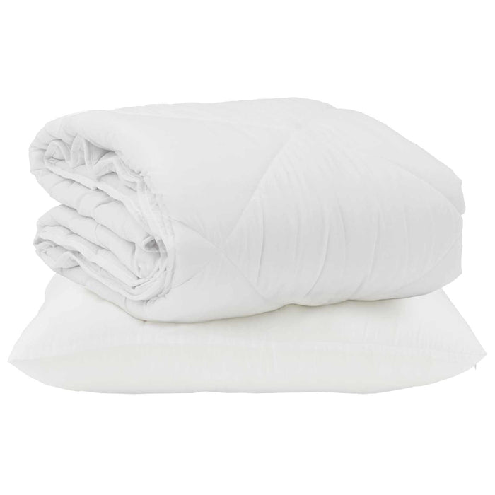 Duvet Estivo con cuscino 2 pcs Bianco Microfibra 3376494