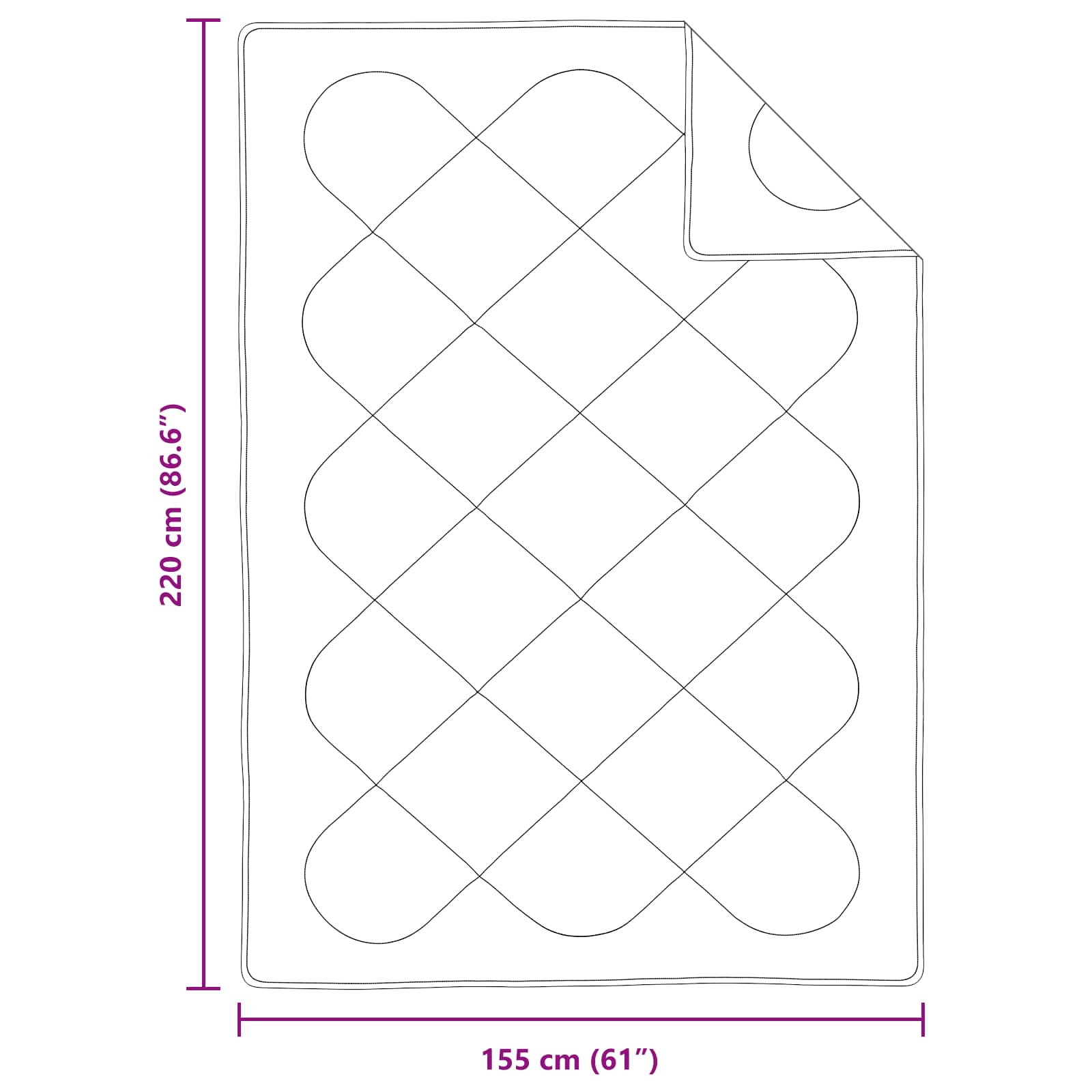 Duvet per Tutte le Stagioni con cuscino 2 pcs Bianco Microfibra 3376533