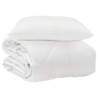 Duvet per Tutte le Stagioni con cuscino 2 pcs Bianco Microfibra 3376536