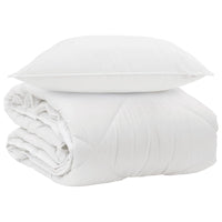 Duvet per Tutte le Stagioni con cuscino 2 pcs Bianco Microfibra 3376540