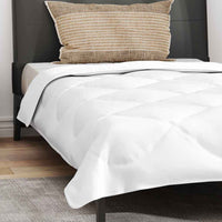 vidaXL Piumone con cuscino Bianco 140 x 200 cm Microfibra