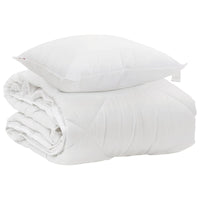 Duvet per Tutte le Stagioni con cuscino 2 pcs Bianco Microfibra 3376546