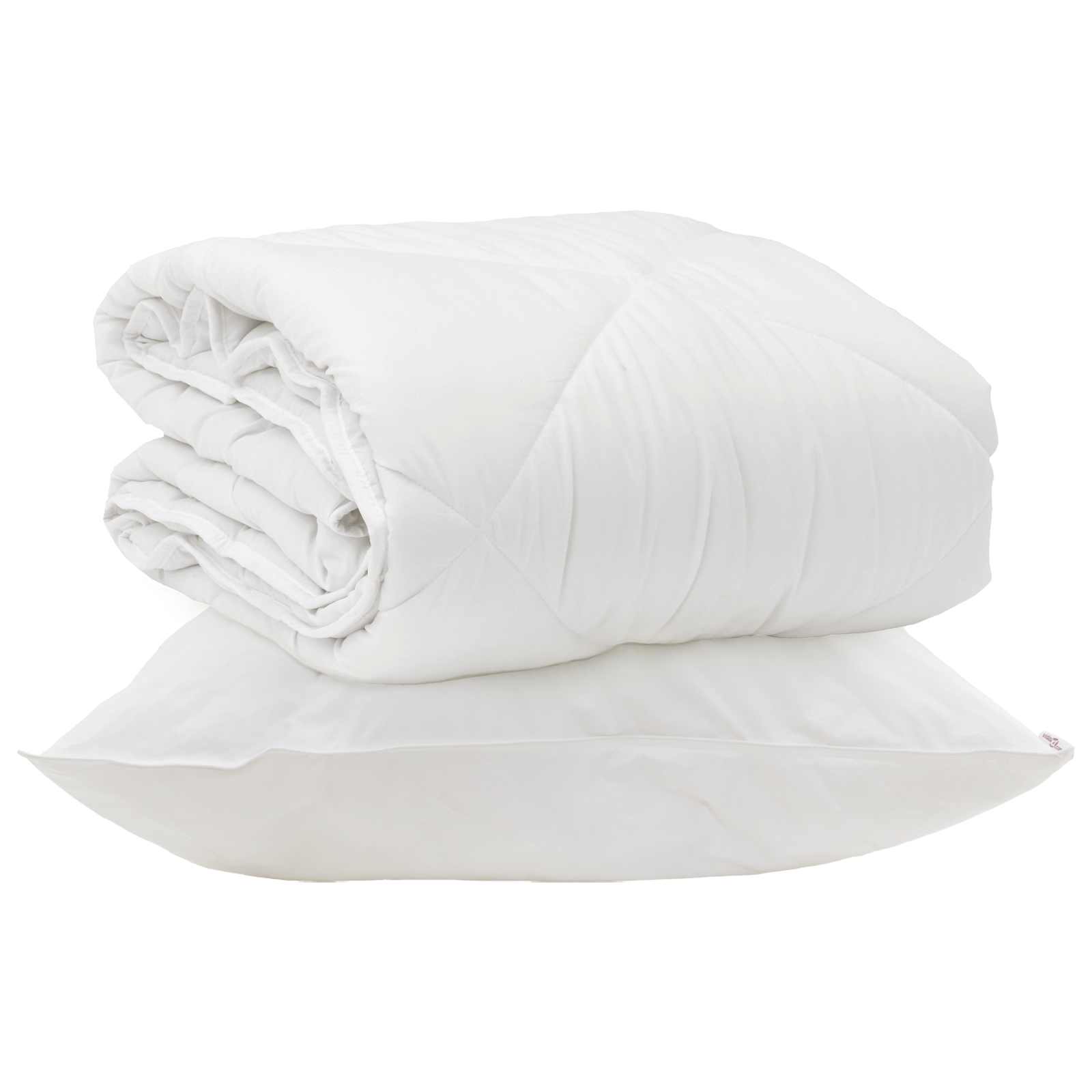 Duvet per Tutte le Stagioni con cuscino 2 pcs Bianco Microfibra 3376557