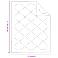 Duvet per Tutte le Stagioni con cuscino 2 pcs Bianco Microfibra 3376557