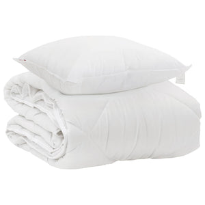 Duvet per Tutte le Stagioni con cuscino 2 pcs Bianco Microfibra 3376567