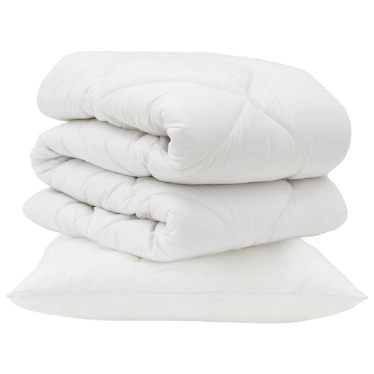 Piumone con cuscino 2 pcs Bianco Microfibra 3376641