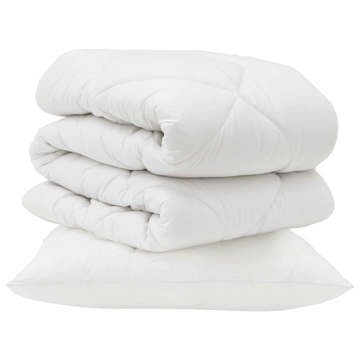 Piumone con cuscino 2 pcs Bianco Microfibra 3376641