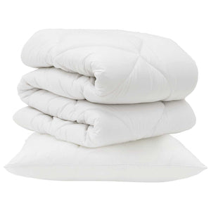 Piumone con cuscino 2 pcs Bianco Microfibra 3376648