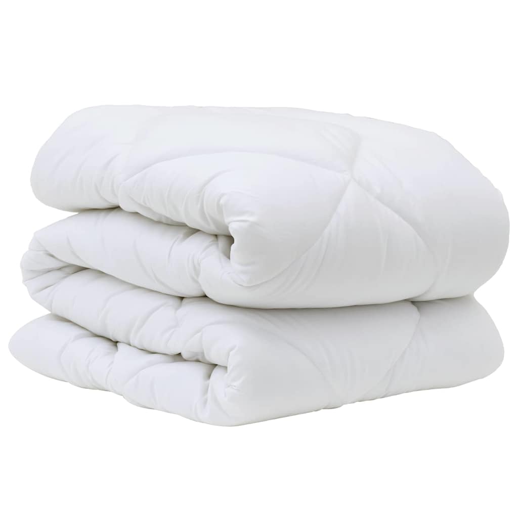 Set Coperta Invernale 2 pcs Bianco 155 x 220 cm Microfibra