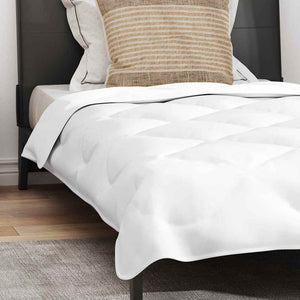 vidaXL Set Coperta Invernale 2 pcs Bianco 140 x 200 cm Microfibra