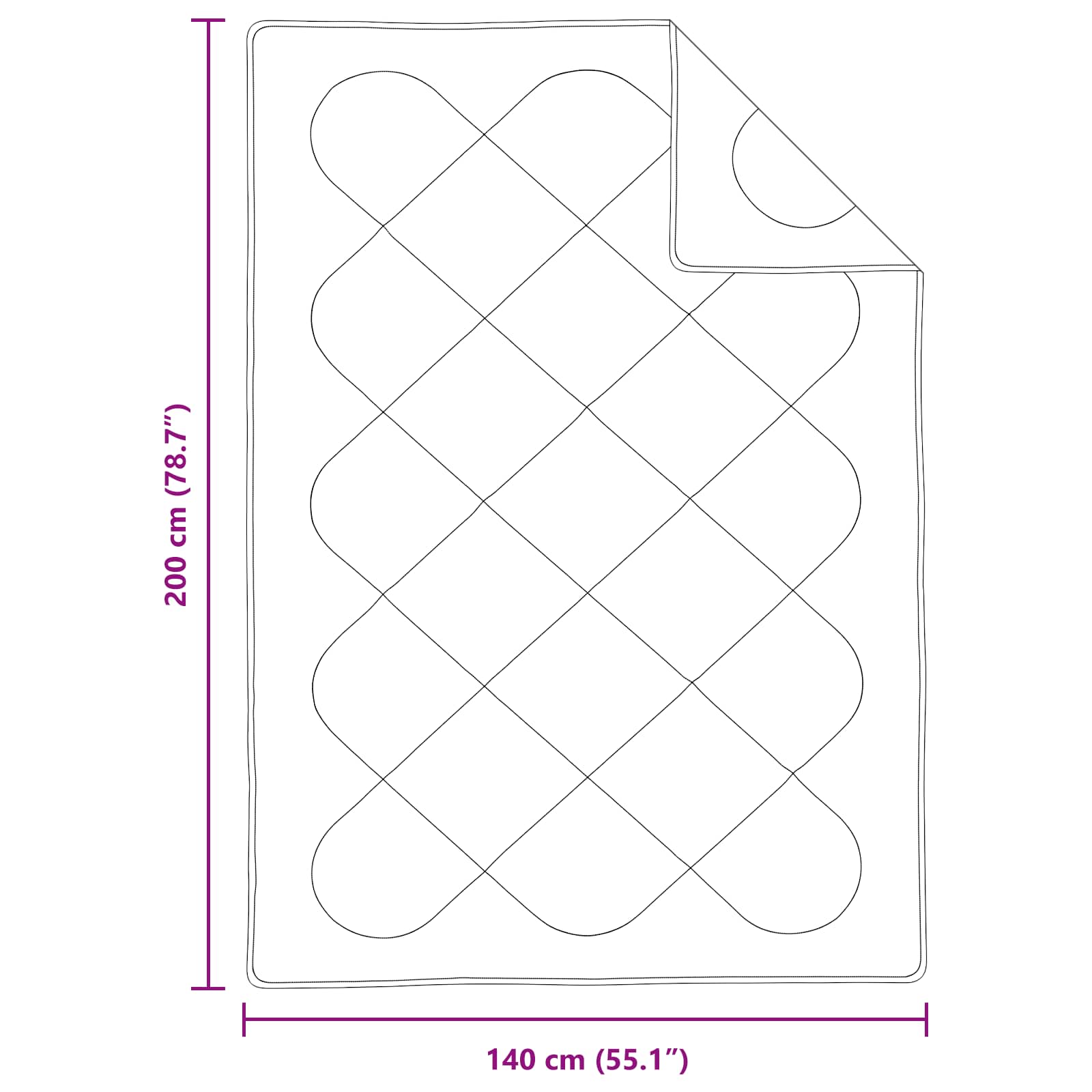 Set di Piumoni con cuscino 2 pcs Bianco Microfibra 3376715