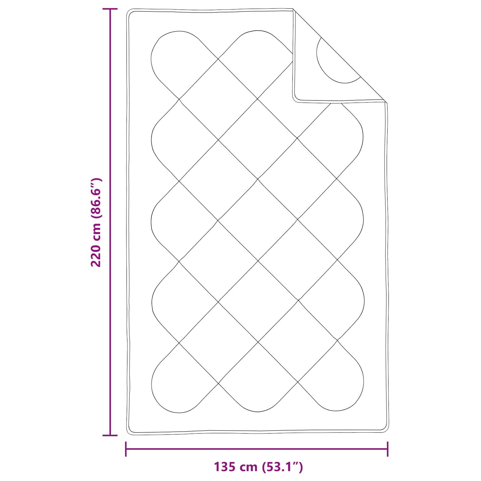 Set di Piumoni con cuscino 2 pcs Bianco Microfibra 3376730