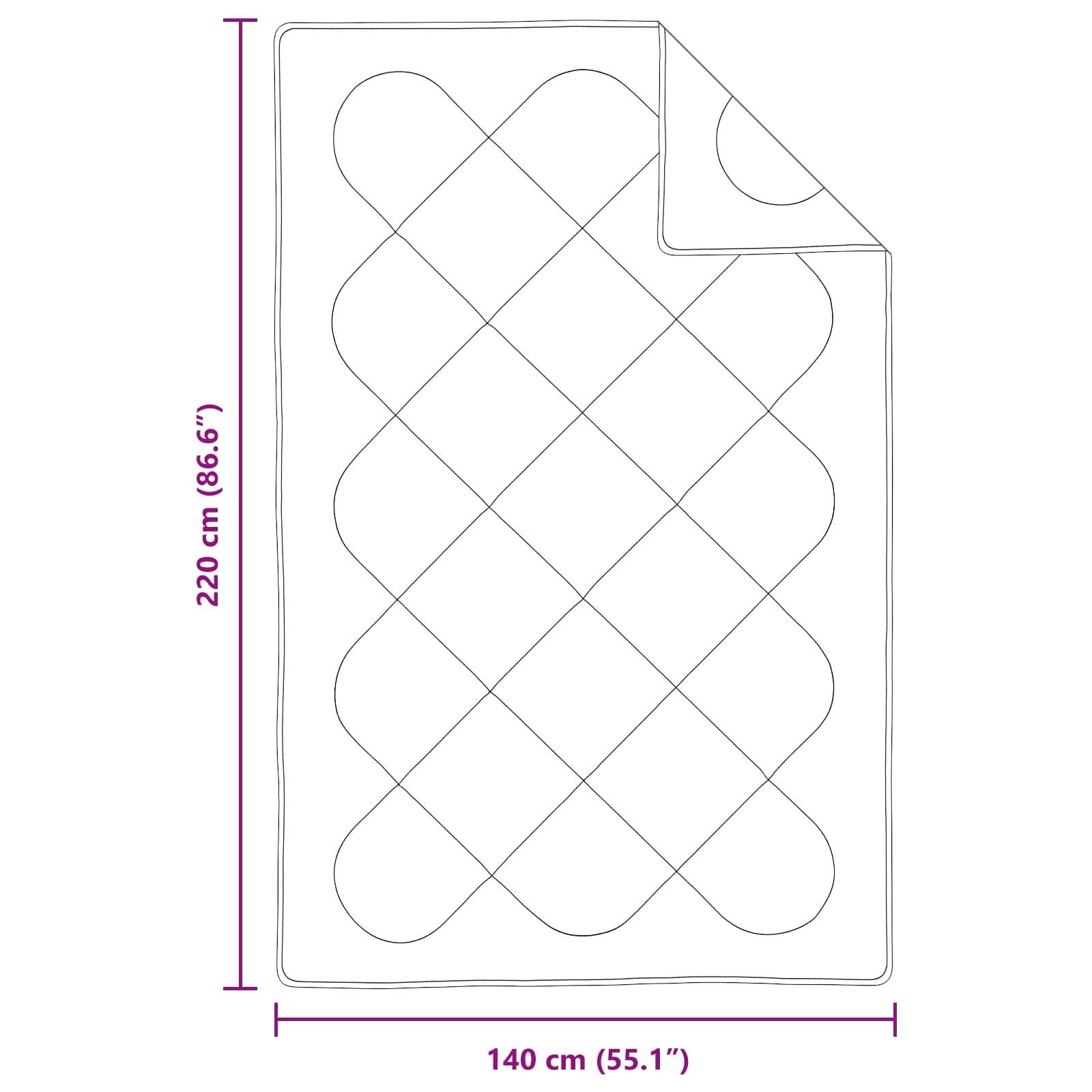 Set di Piumoni con cuscino 2 pcs Bianco Microfibra 3376861