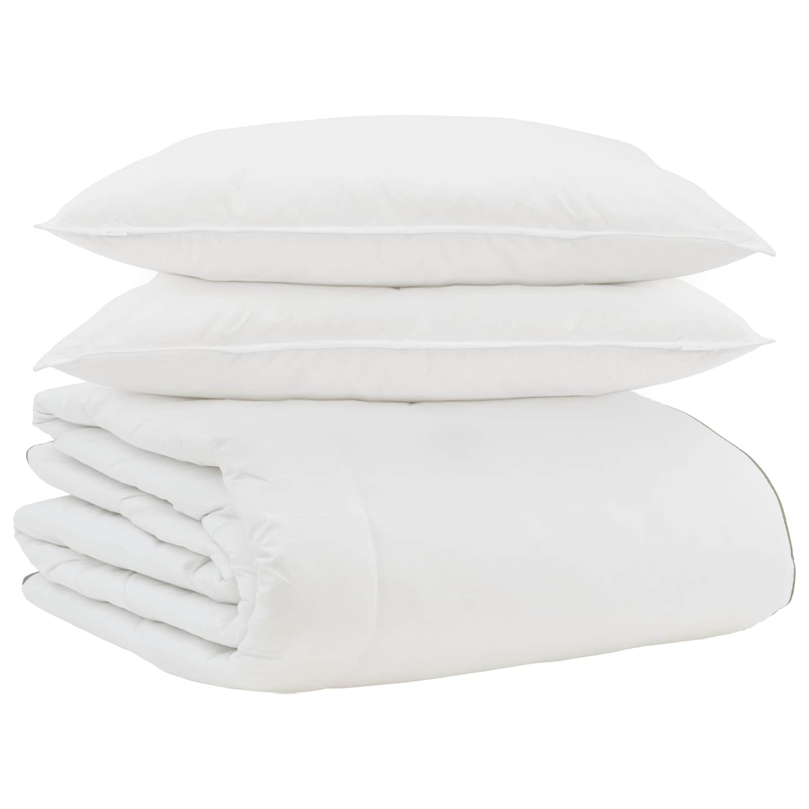 Duvet Invernale con cuscino 3 pcs Bianco Piuma d'anatra 3376886