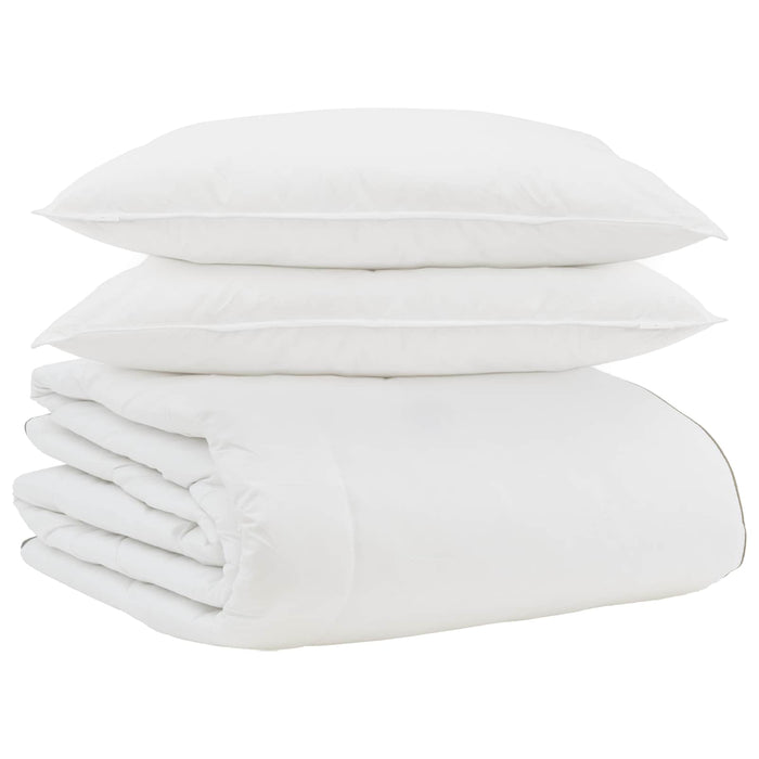 Duvet Invernale con cuscino 3 pcs Bianco Piuma d'anatra 3376888