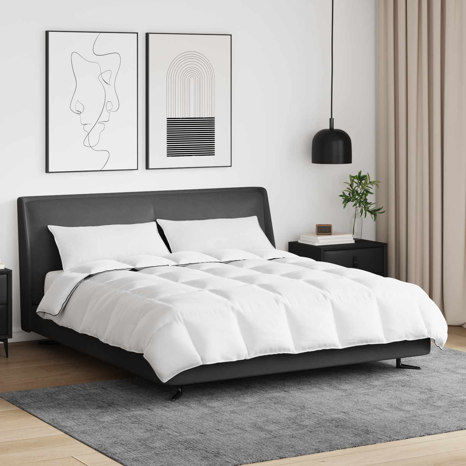 Duvet Invernale con cuscino 3 pcs Bianco Piuma d'anatra 3376889