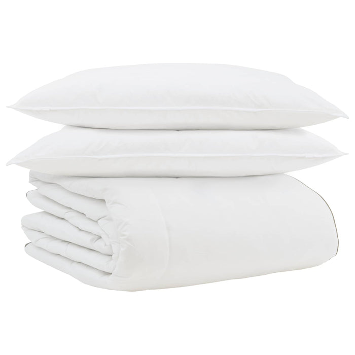 Duvet Invernale con cuscino 3 pcs Bianco Piuma d'anatra 3376889