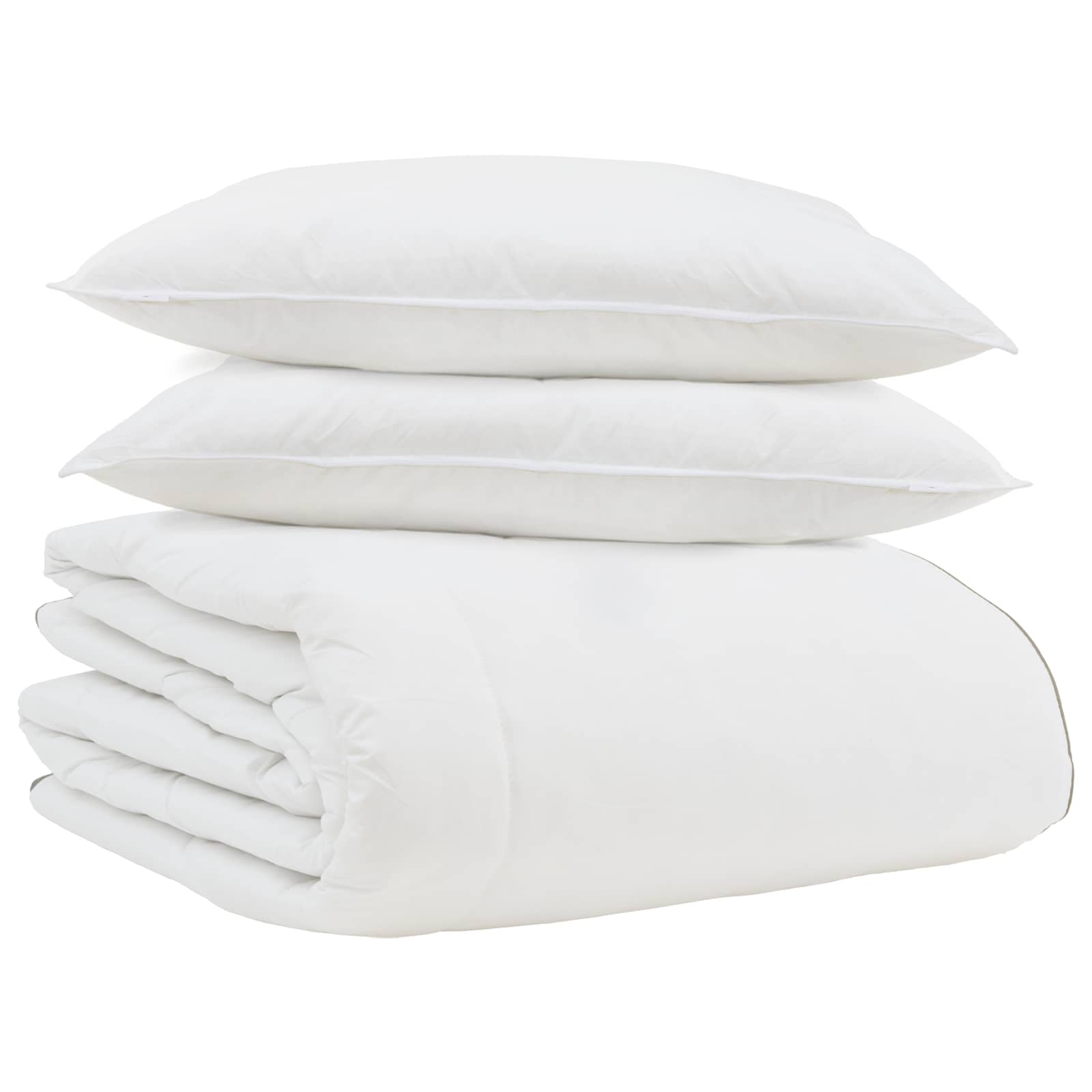 Duvet Invernale con cuscino 3 pcs Bianco Piuma d'anatra 3376895