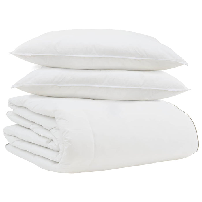 Duvet Invernale con cuscino 3 pcs Bianco Piuma d'anatra 3376897