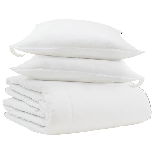 Duvet Invernale con cuscino 3 pcs Bianco Piuma d'anatra 3376900