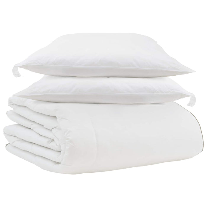 Duvet Invernale con cuscino 3 pcs Bianco Piuma d'anatra 3376924
