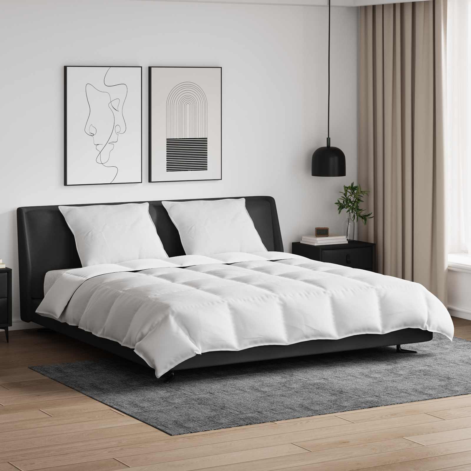 Set di Piumoni con cuscino 3 pcs Bianco Piuma d'anatra 3376975