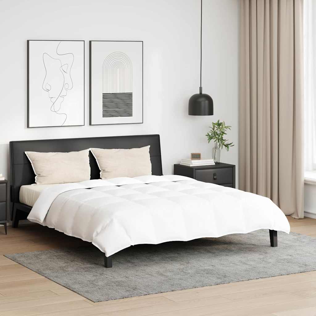 vidaXL Piumone con cuscino 3 pcs Bianco Piume