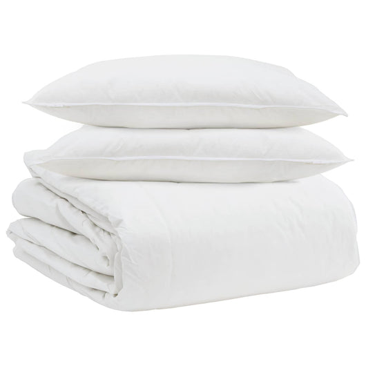 Set di Piumoni con cuscino 3 pcs Bianco Piuma d'anatra 3377038