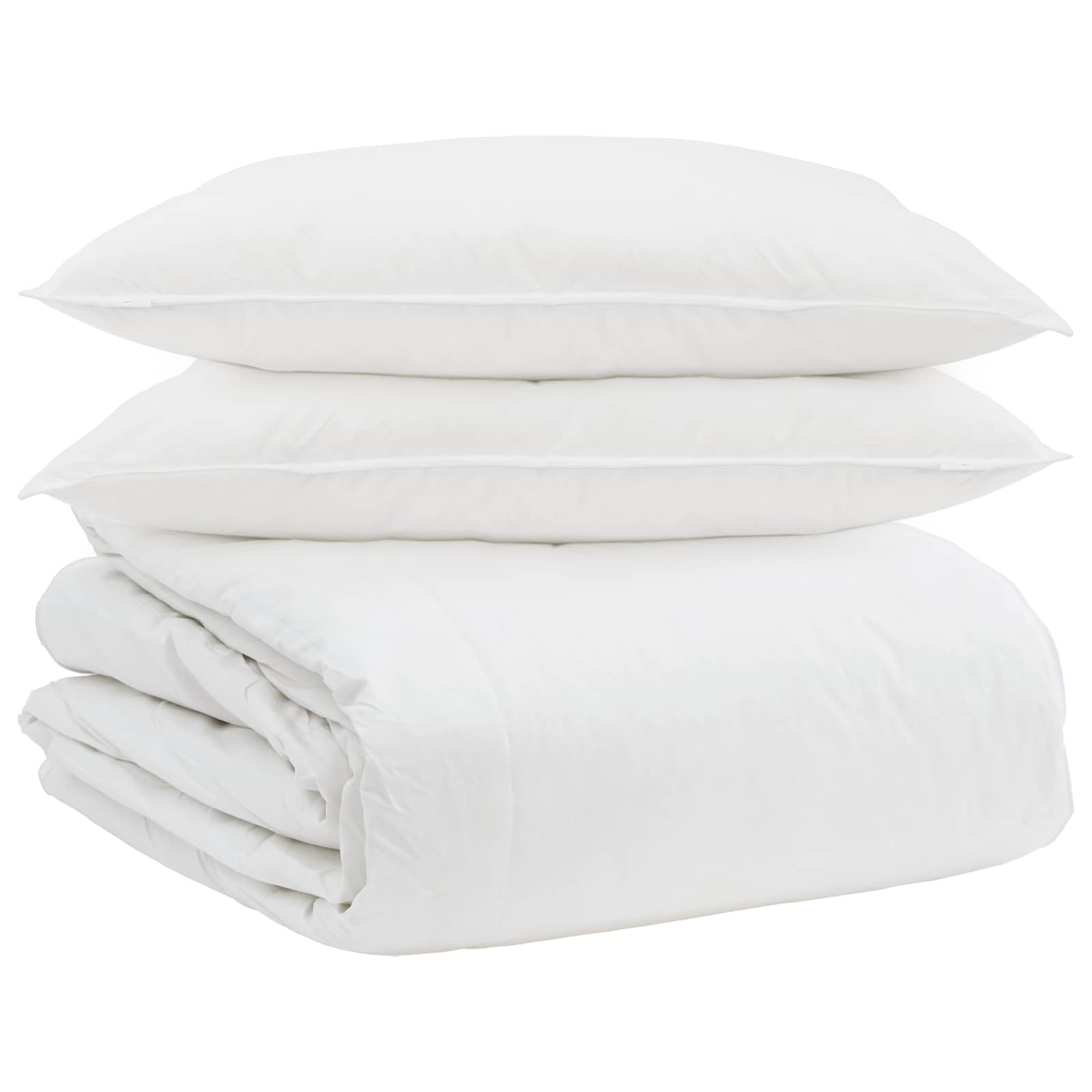 Set di Piumoni con cuscino 3 pcs Bianco Piuma d'anatra 3377042