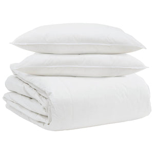 Set di Piumoni con cuscino 3 pcs Bianco Piuma d'anatra 3377066