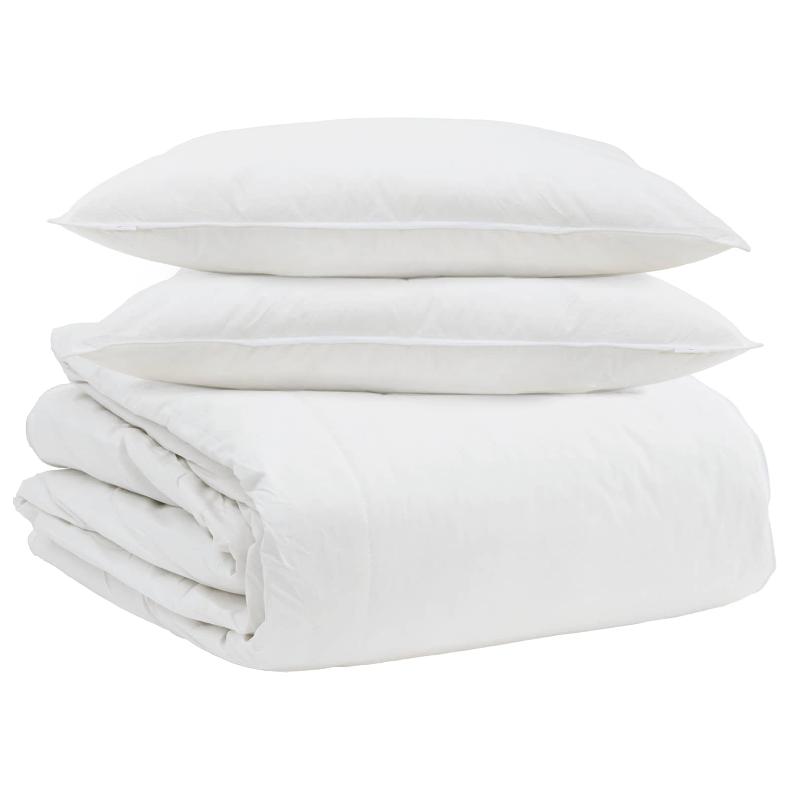 Set di Piumoni con cuscino 3 pcs Bianco Piuma d'anatra 3377077