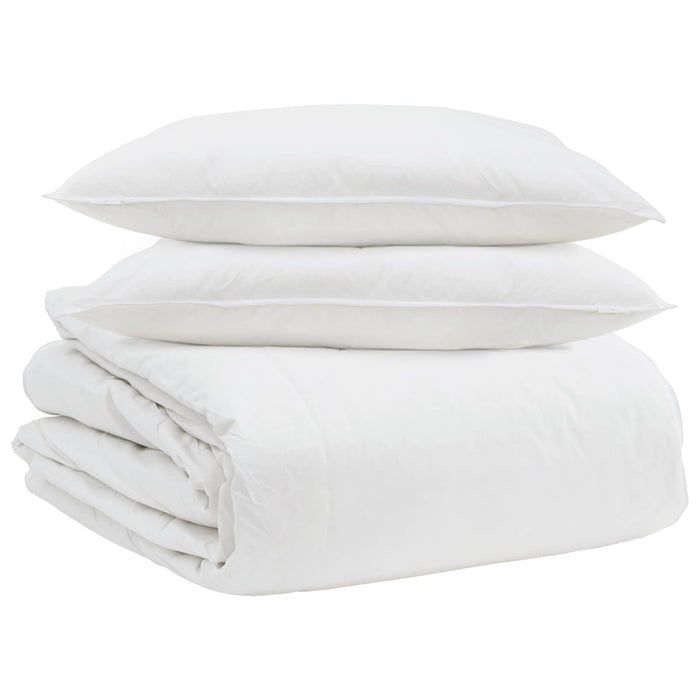 Set di Piumoni con cuscino 3 pcs Bianco Piuma d'anatra 3377090