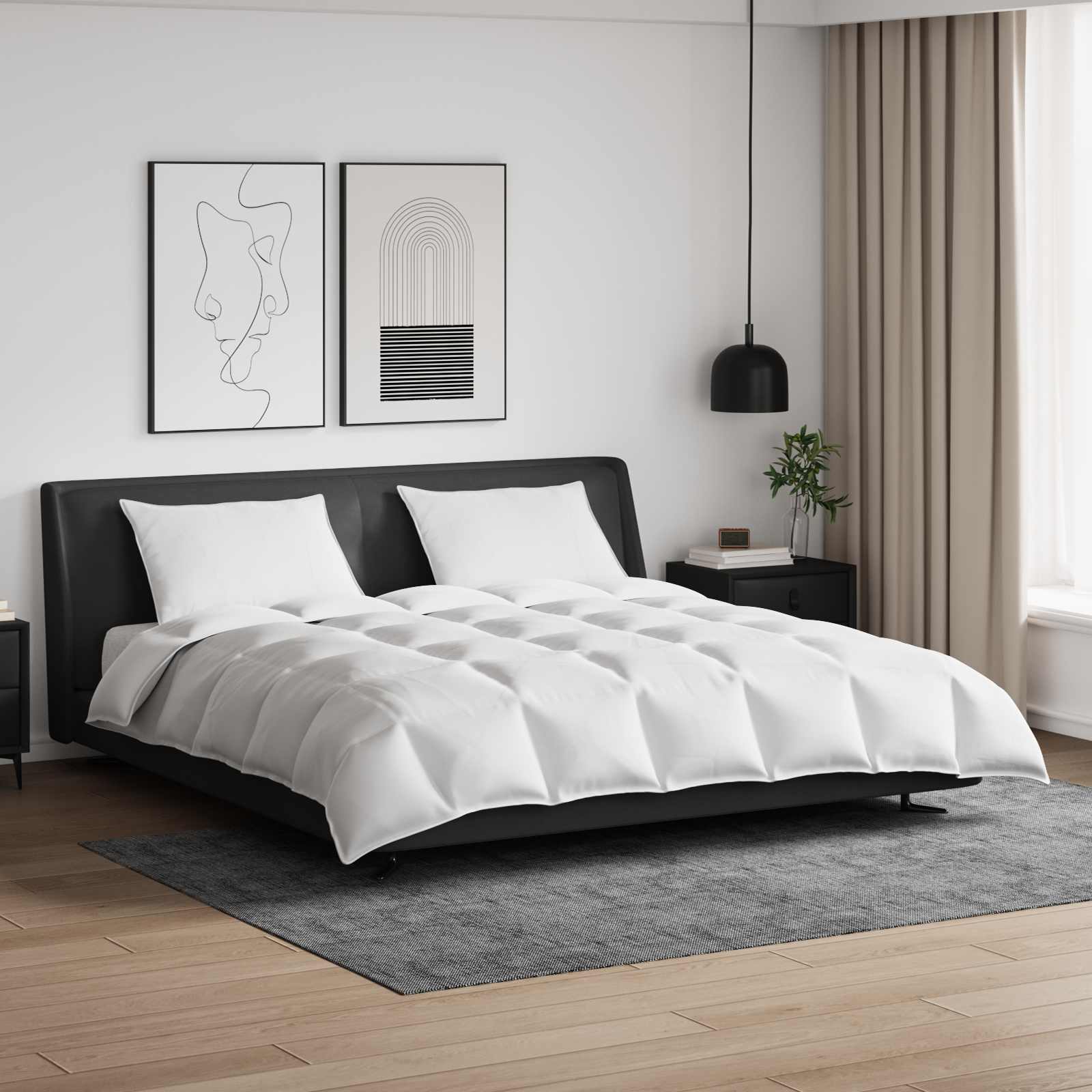 Set di Piumoni con cuscino 3 pcs Bianco Piuma d'anatra 3377156