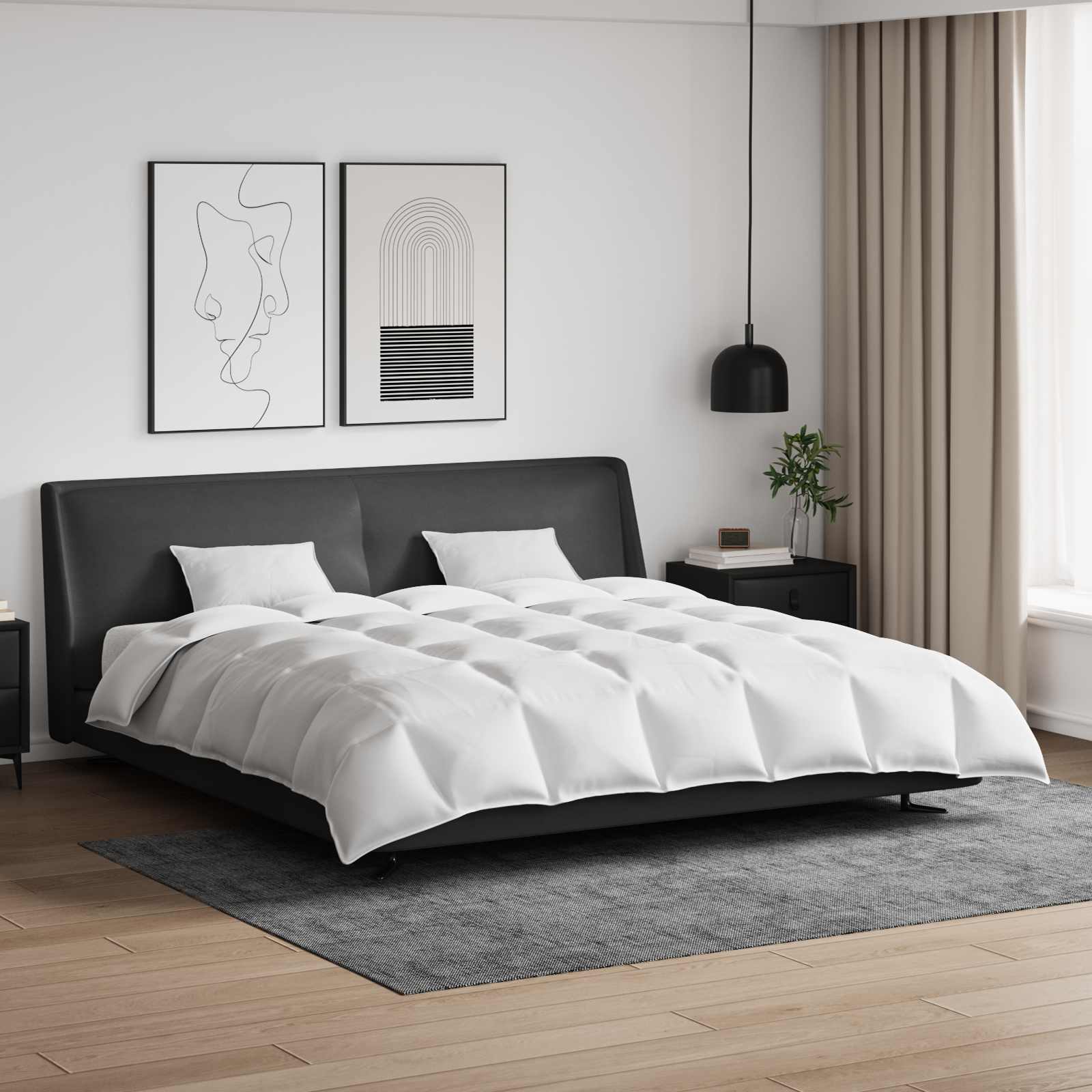 Set di Piumoni con cuscino 3 pcs Bianco Piuma d'anatra 3377159