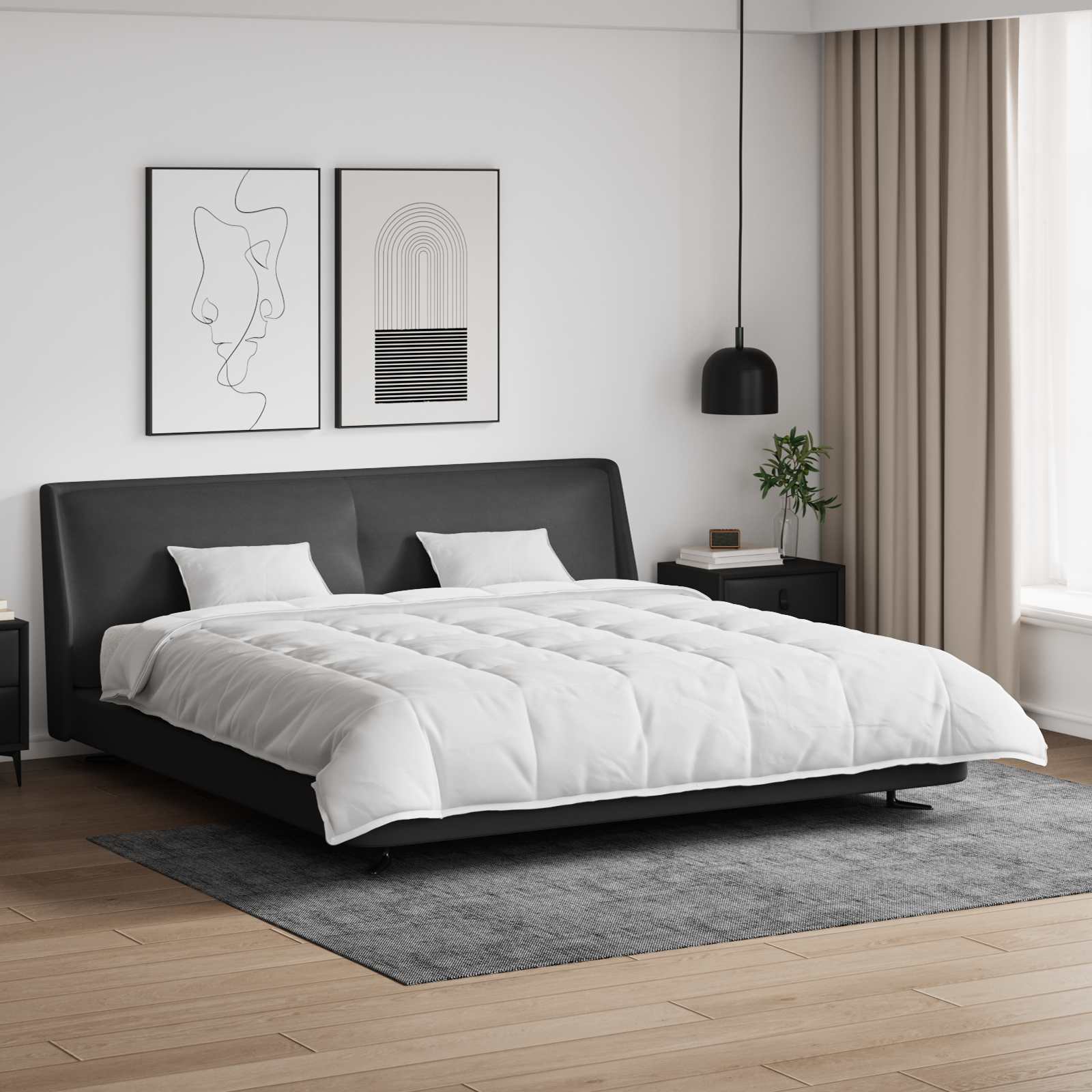 Set di Piumoni con cuscino 3 pcs Bianco Piuma d'anatra 3377198