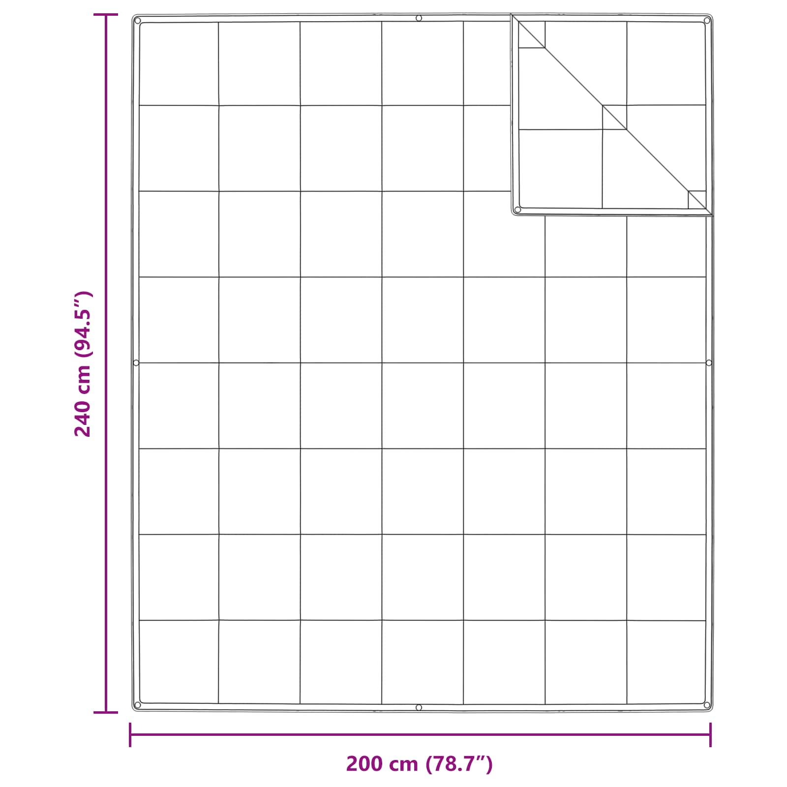 Set di Piumoni con cuscino 3 pcs Bianco Piuma d'anatra 3377205