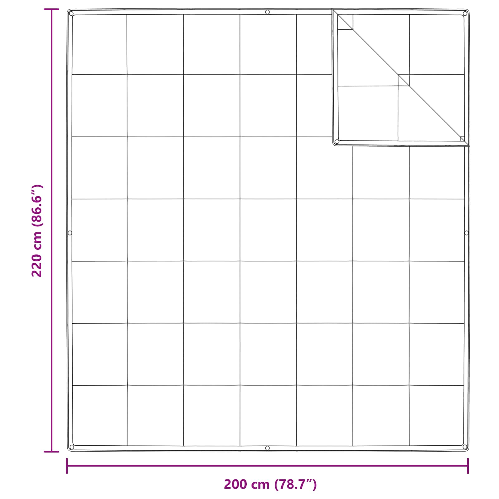Set di Piumoni con cuscino 3 pcs Bianco Piuma d'anatra 3377212