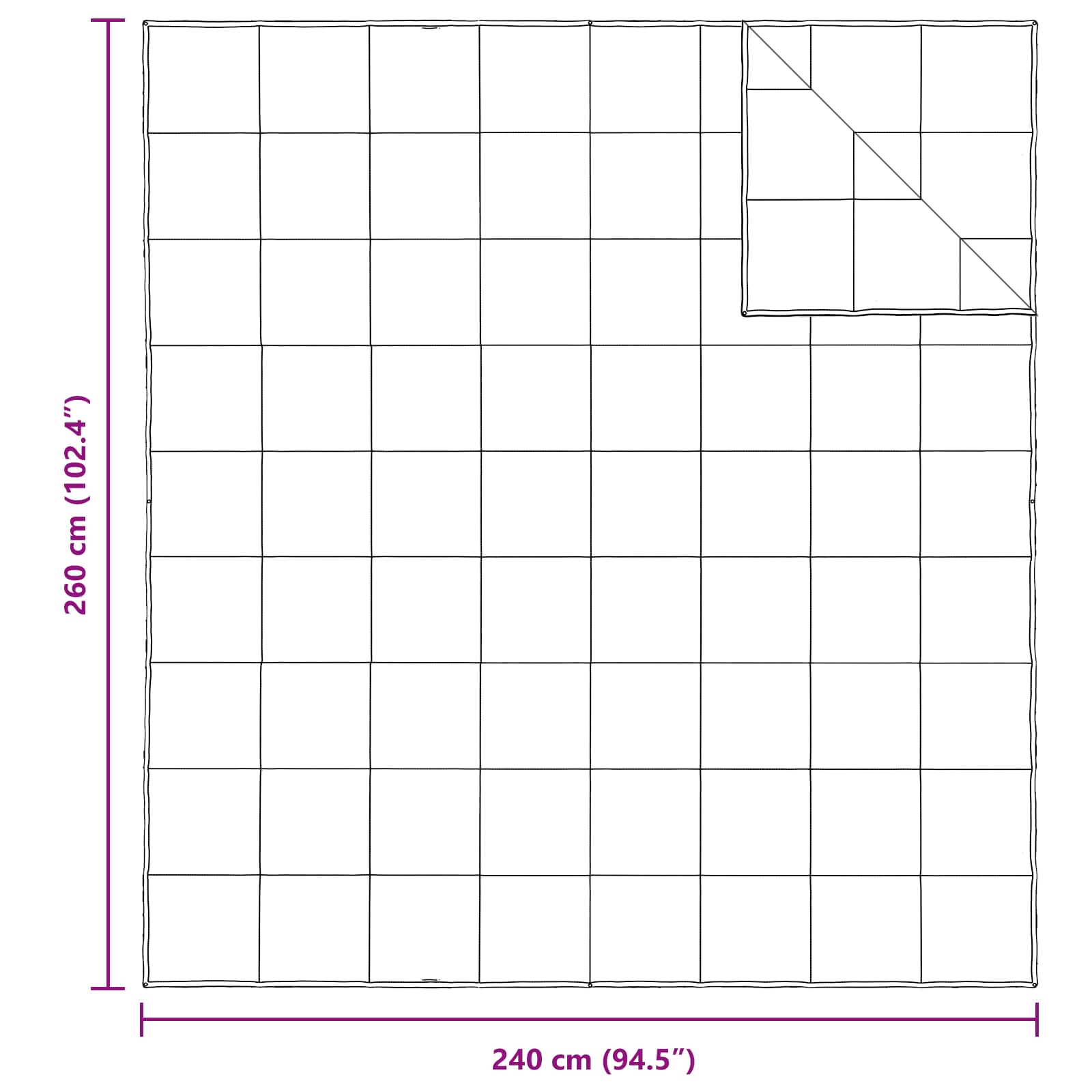Set di Piumoni con cuscino 3 pcs Bianco Piuma d'anatra 3377256