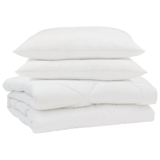 Duvet Estivo con cuscino 3 pcs Bianco Microfibra 3377263
