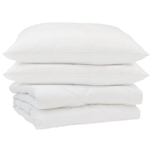 Duvet Estivo con cuscino 3 pcs Bianco Microfibra 3377275