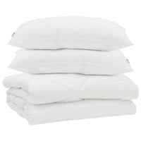 Duvet Estivo con cuscino 3 pcs Bianco Microfibra 3377279