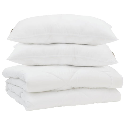 Duvet Estivo con cuscino 3 pcs Bianco Microfibra 3377279