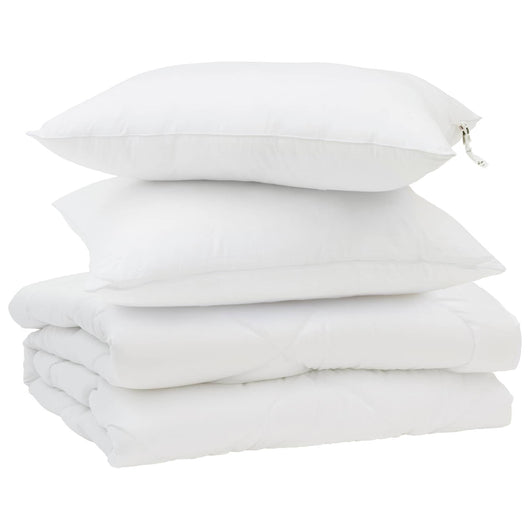 Duvet Estivo con cuscino 3 pcs Bianco Microfibra 3377287