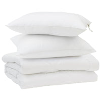 Duvet Estivo con cuscino 3 pcs Bianco Microfibra 3377300