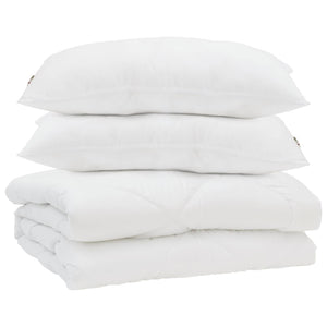 Duvet Estivo con cuscino 3 pcs Bianco Microfibra 3377305