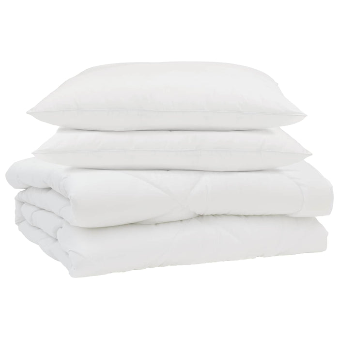 Duvet Estivo con cuscino 3 pcs Bianco Microfibra 3377308